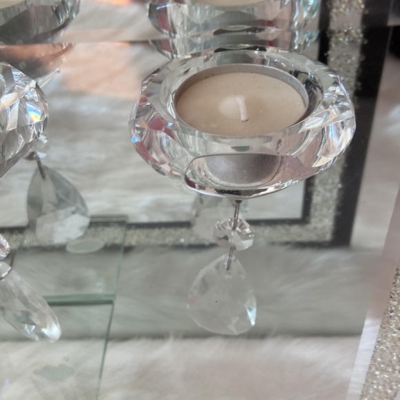 Brand new elegant chandelier style glass candle holder. - Picture 2 of 9